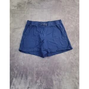 Nautica Linen Viscose Sz XL Shorts Womens Blue Boho Comfort Beach Vacation C24-2